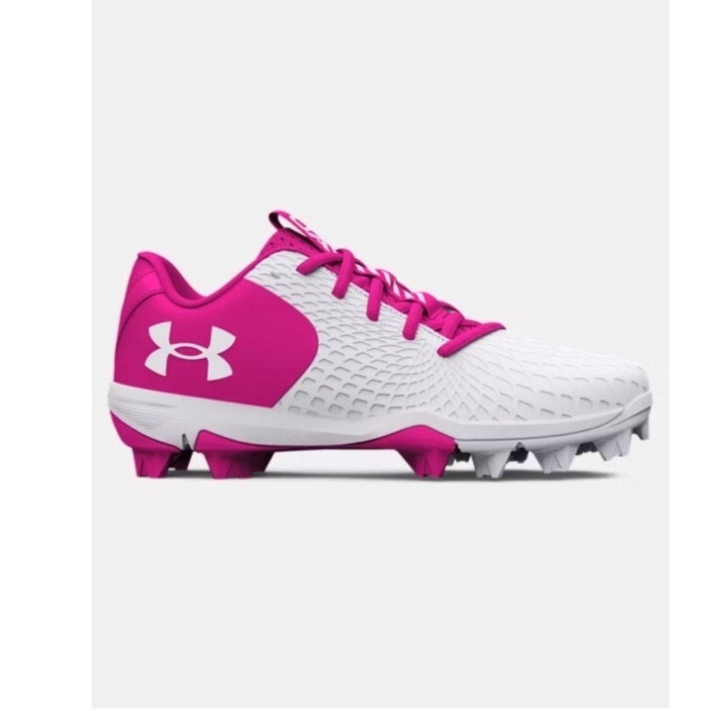 Under Armour Glyde 2.0 RM Softball Cleats Womens 11 White Tropic Pink 3025586-10